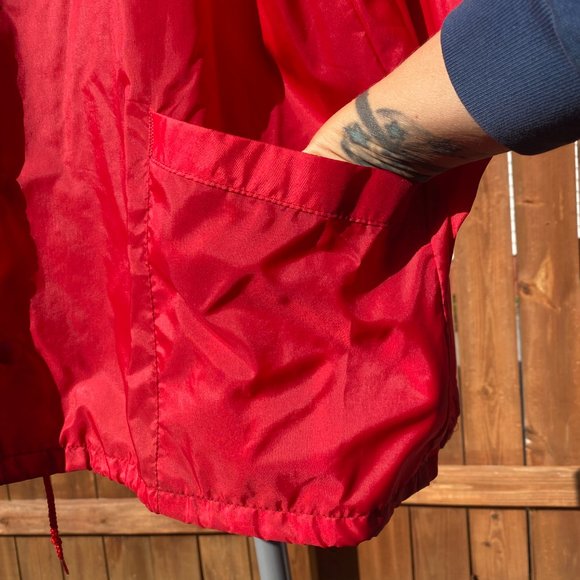 Vintage red lightweight nylon company recognition jacket - Picture 3 of 5
